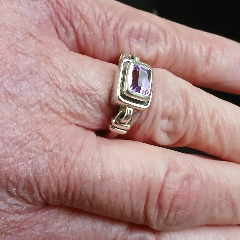 ✨️Silpada Amethyst 925 Misty Morning  Ring✨️ R-1158  Size 5 - Picture 7 of 10